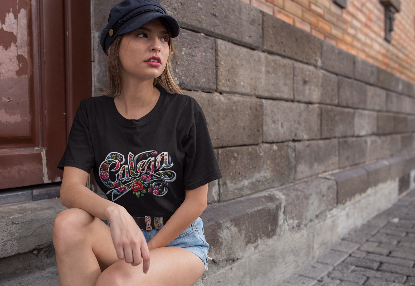 T-shirt femme CALEGA Rose's, imprimé floral artistique, style streetwear féminin et original, mode urbaine engagée