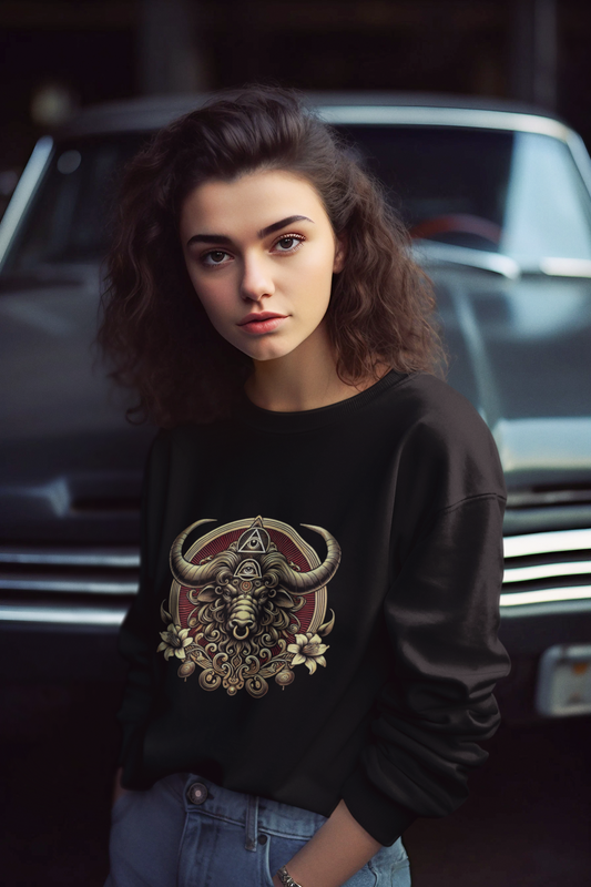 Sweat-shirt unisexe Taurus Gold pour enfants  streetwear doré au style affirmé CALEGA Kids