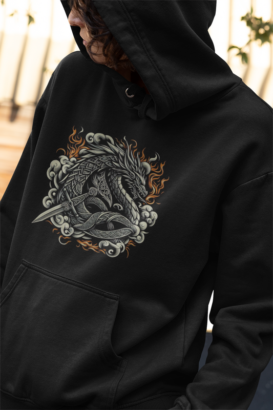 Sweat à capuche enfant motif Dragon  style streetwear mixte CALEGA Kids