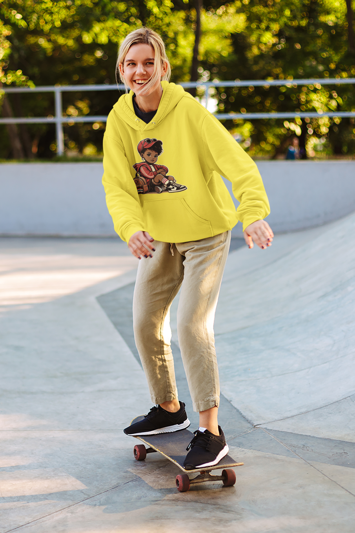Sweat à capuche girly  enfant esprit streetwear unisexe CALEGA Kids