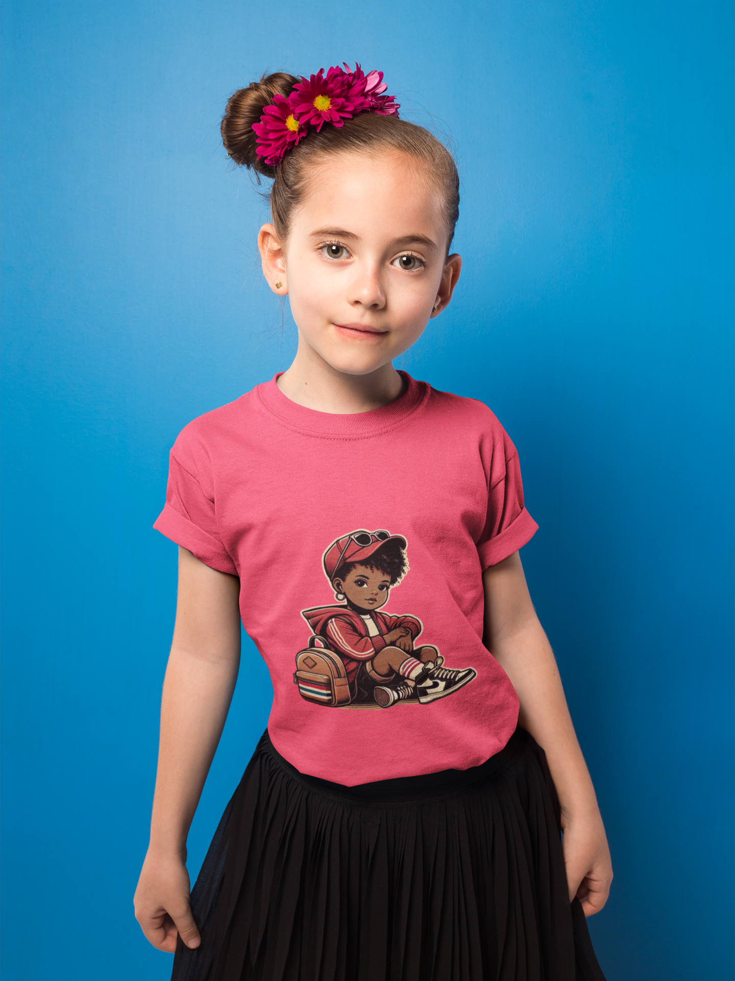T-shirt "Streetwear Vibes" pour enfants CALEGA Kids, mode urbaine stylée et créative, look tendance pour jeunes passionnés de street culture