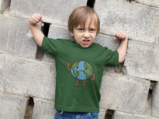 T-shirt bio ajusté "Fight" pour enfants streetwear engagé éthique et éco-responsable CALEGA Kids

