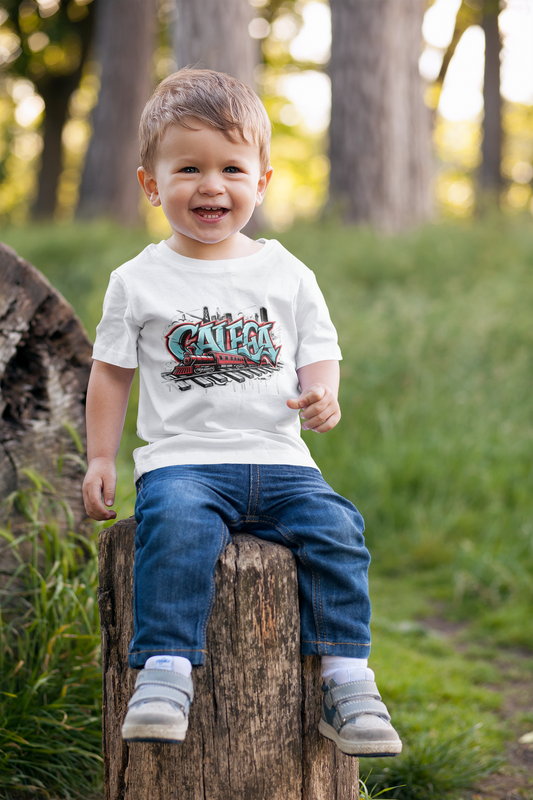T-shirt bio enfant Train Graffiti mode urbaine et responsable CALEGA Kids