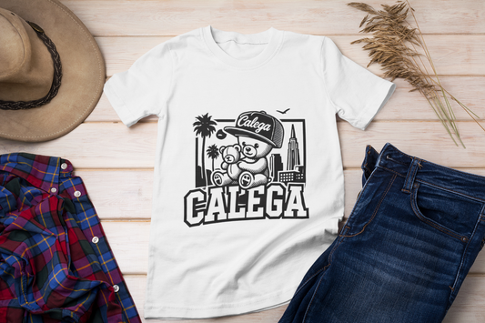 T-shirt enfant unisexe avec ours graphique  streetwear doux et audacieux CALEGA Kids