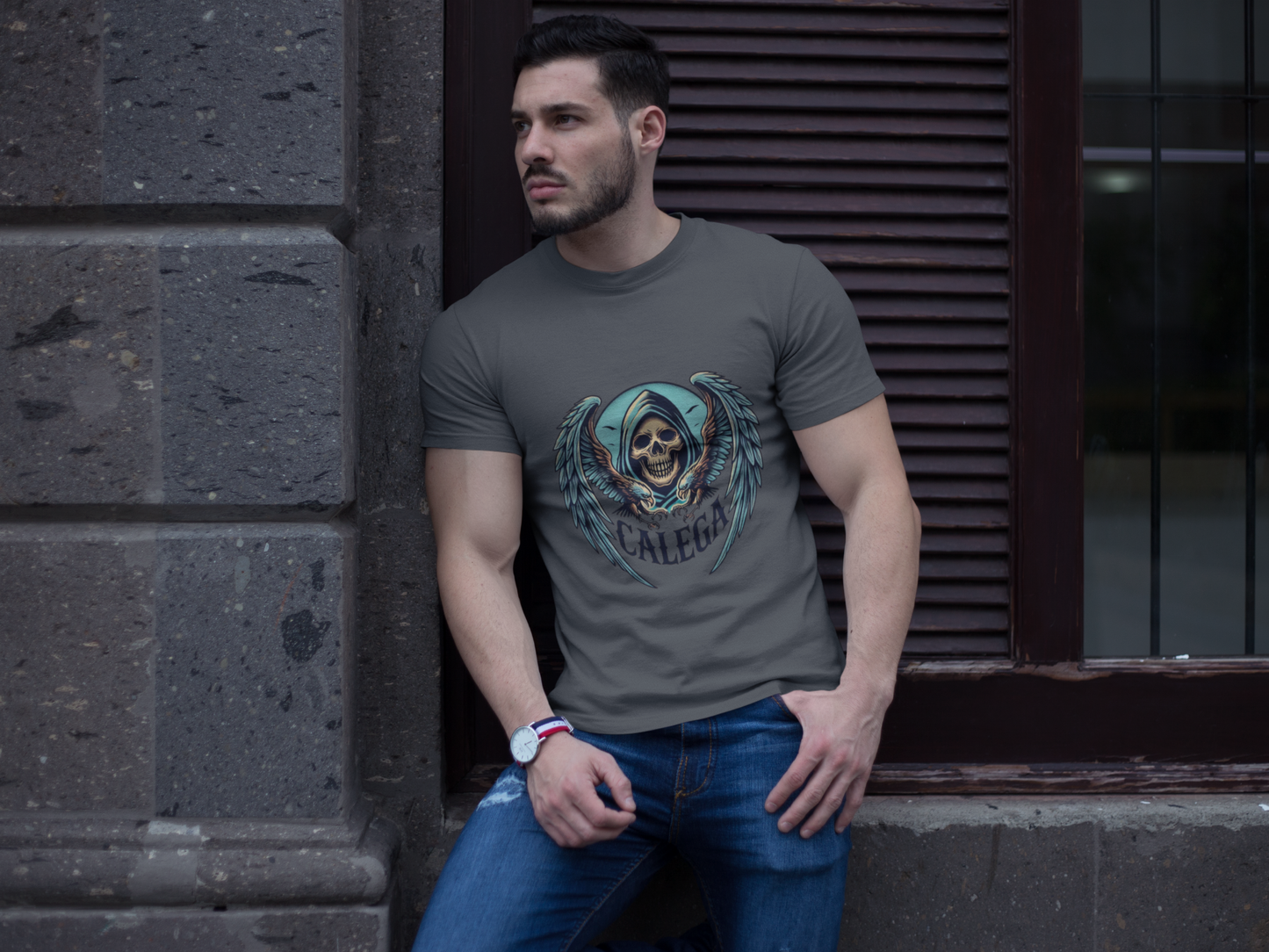 T-shirt homme "Angel of Death", design sombre et artistique en streetwear signé CALEGA Men