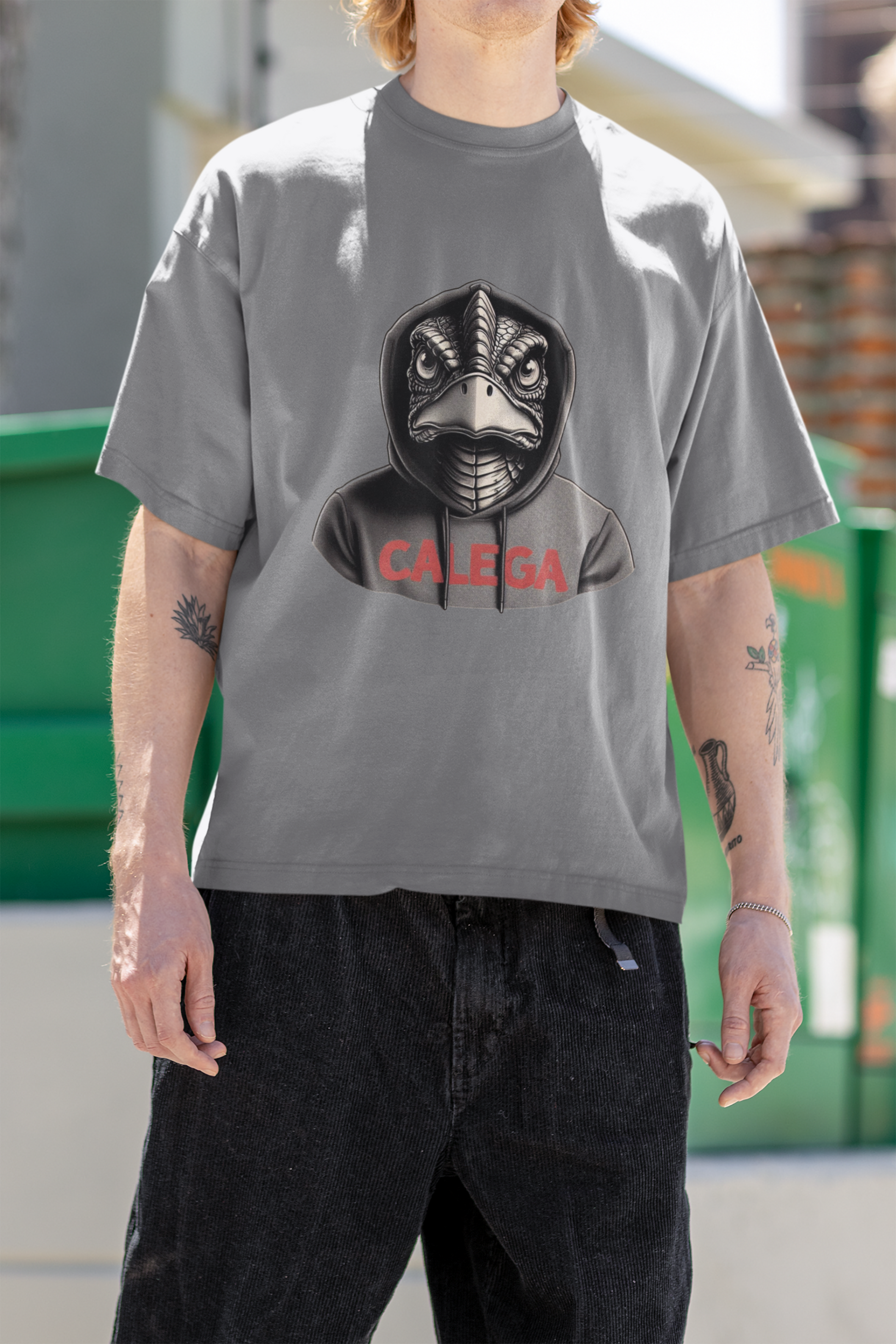 T-shirt homme "Autruche" imprimé original et décalé en streetwear urbain, CALEGA Men