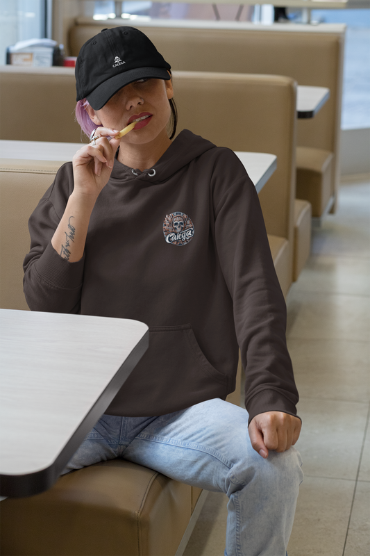 sweat à capuche femme brodé Skull look streetwear audacieux avec crâne artistique, vêtement urbain pour femmes affirmées CALEGA Women