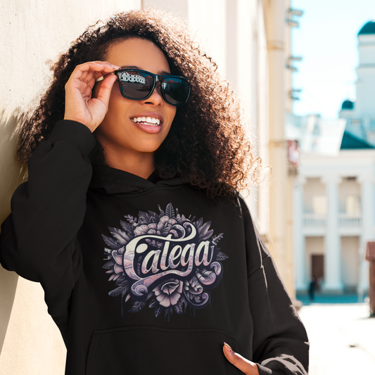 sweat à capuche femme graffiti flowers design floral urbain, art streetwear coloré pour look audacieux et créatif CALEGA Women
