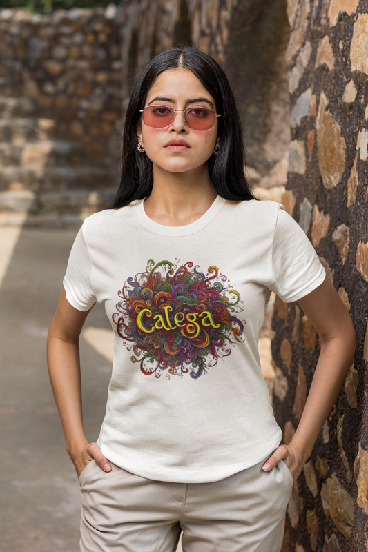 t-shirt Calega Color femme design coloré et artistique, streetwear original en coton bio CALEGA Women