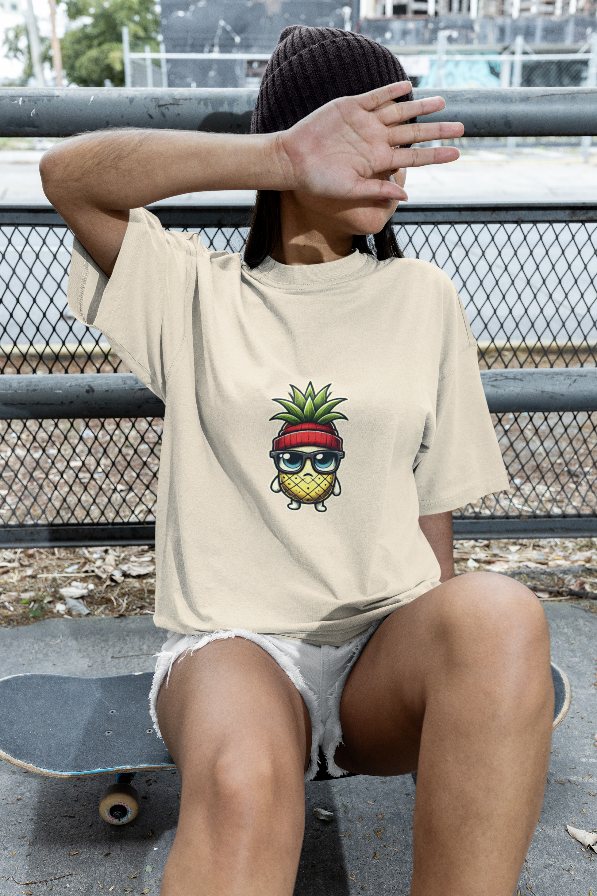 t-shirt femme motif ananas design fruité et tendance, style streetwear estival et créatif CALEGA Women